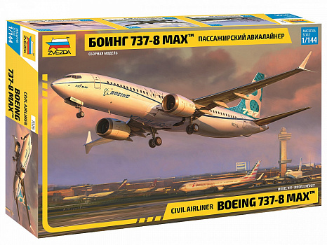 "Боинг 737-8 MAX" пассажирский авиалайнер.7026