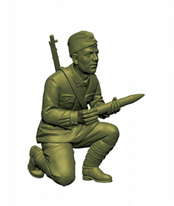 Советская 76-мм полковая пушка с расчетом/6145