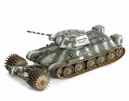 Советский средний танк с минным тралом Т-34/76/3580
