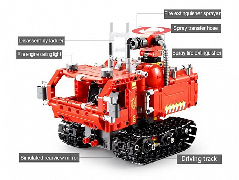 Конструктор CADA 2 в 1 пожарный робот-трансформер/C51048W