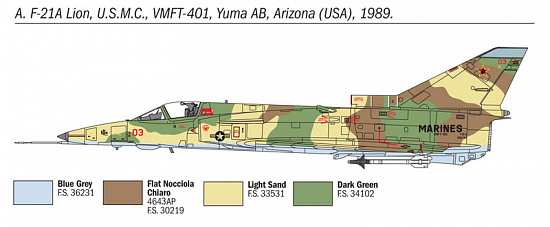 Модель самолета F-21A LION / KFIR C. 1/1397