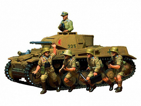 Немецкий танк Pzkpw II Ausf F/G с пятью фигурами (1:35)/35009