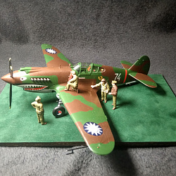 Curtiss P-40 "Warhawk"- "Летающий тигр", "Academy" 1/48