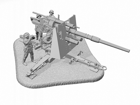 Немецкое тяжелое зенитное орудие FLAK 36/37/6158