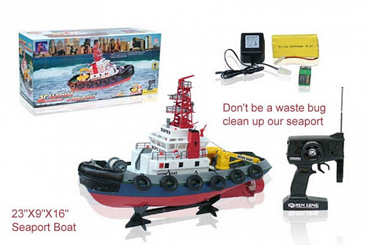 Радиоуправляемый буксир Heng Long Seaport Work Boat 2.4G - HL-3810