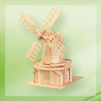 Сборная деревянная модель "Ветряная мельница"056