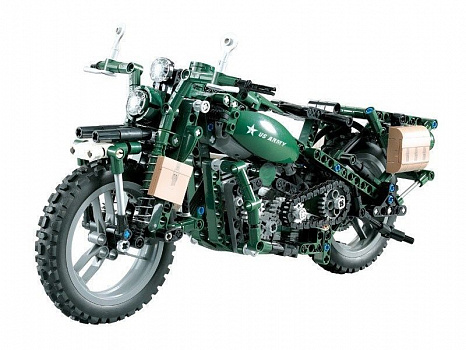 Радиоуправляемый конструктор CADA deTech американский военный мотоцикл/C51022W